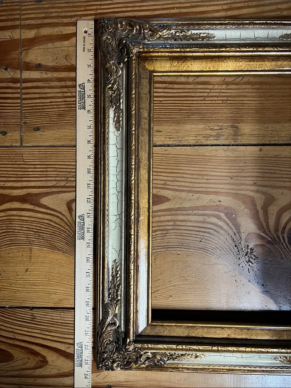 Vintage Ornate Gold and Cream Decorative Picture Frame
